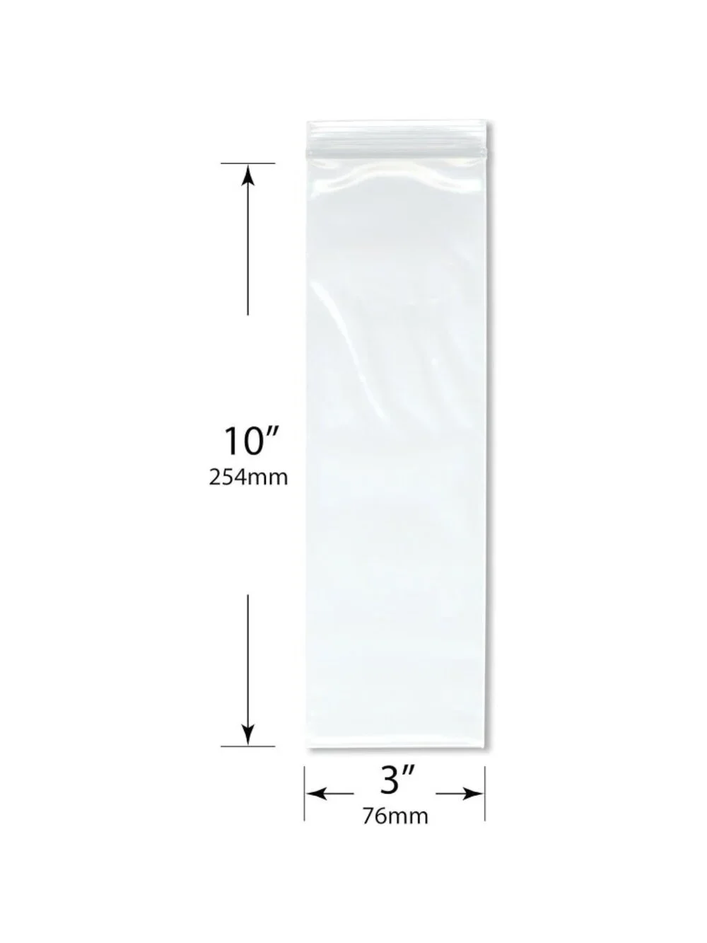 Clear Self Seal Packaging Bags 3x10 Heavy Duty Shipping Sleeves 53 Pack